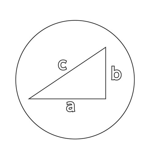 Pythagoras-Theorem-Symbol vektor