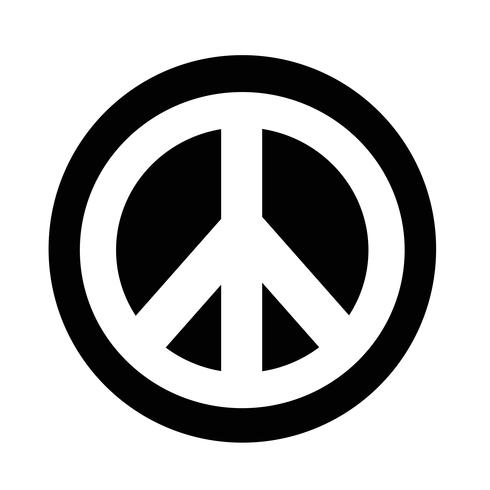 Hippie-Friedenssymbol-Symbol vektor