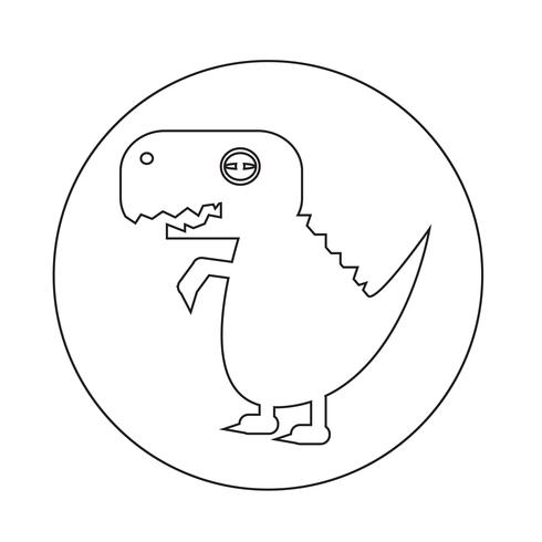 Tyrannosaurus dinosaurikonen vektor