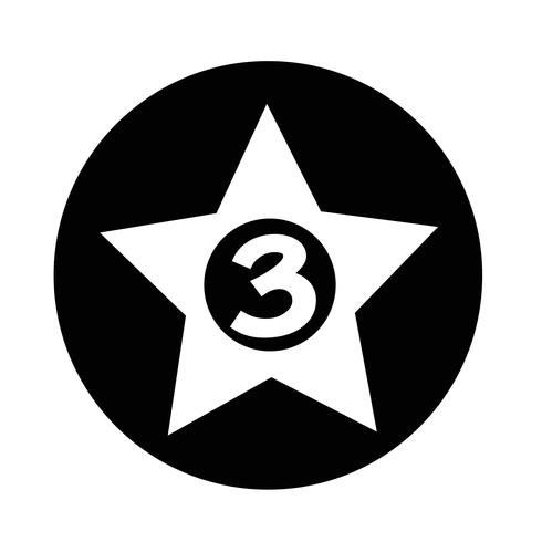 3-Sterne-Hotel-Symbol vektor