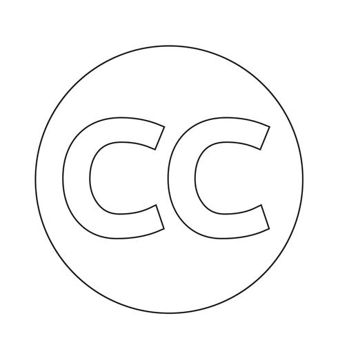 Creativecommons CC-ikon vektor