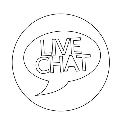 Live-Chat-Sprechblasen-Symbol vektor