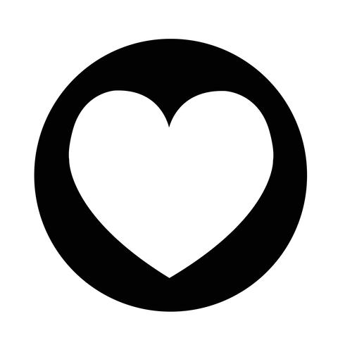 Kärlekhjärta ikon vektor