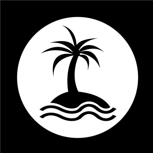 Insel-Symbol vektor