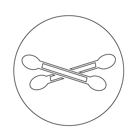 Wattestäbchen-Symbol vektor