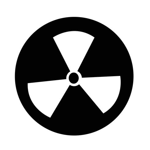 Ikon för radioaktivitetstecken vektor