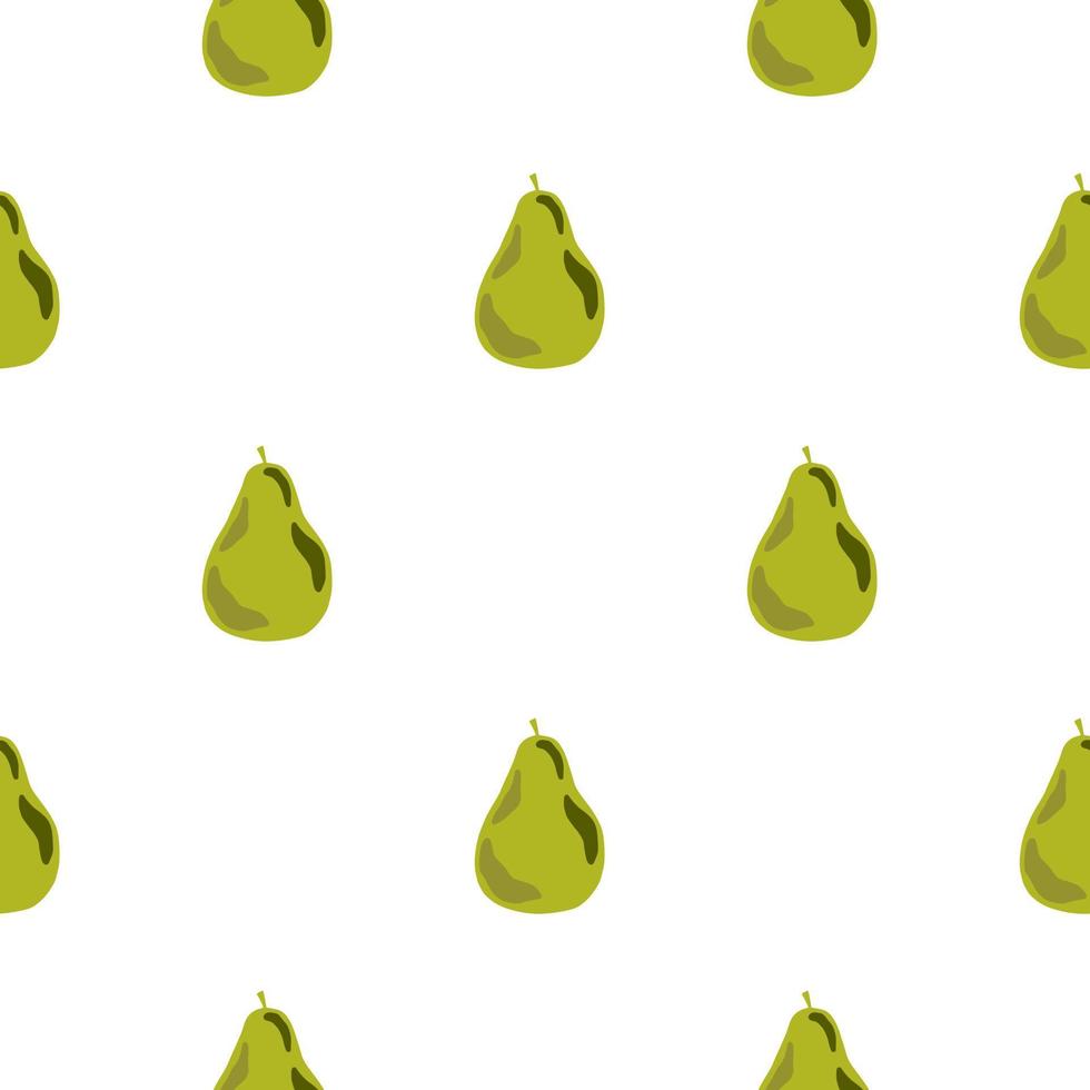 isolerade mat seamless mönster med gröna doodle pearl element. vit bakgrund. vektor