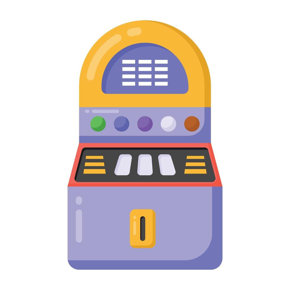ein flacher Icon-Download für Retro-Spielautomaten vektor
