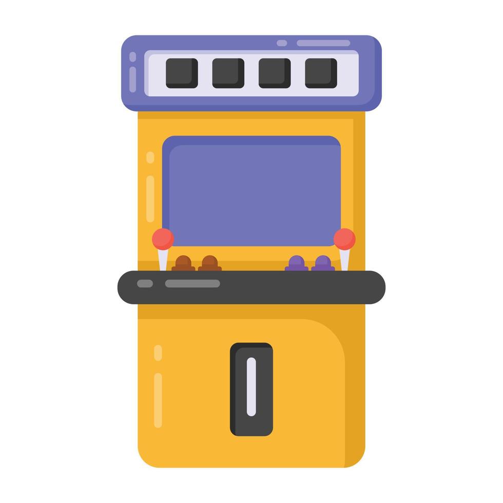 ein flacher Icon-Download für Retro-Spielautomaten vektor