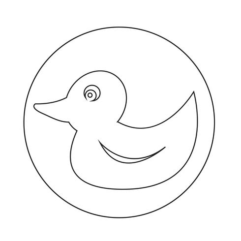Duck ikon vektor
