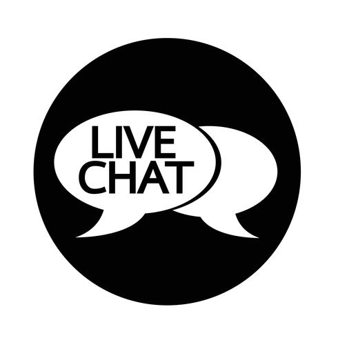 Live-Chat-Sprechblasen-Symbol vektor