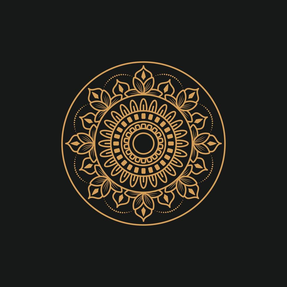 Luxus-Mandala-Hintergrund, dekorativer Hintergrund mit elegantem Mandala-Design, islamischer Hintergrund des Luxus-Mandala mit Arabeskenmuster, dekorativer Hintergrund. vektor