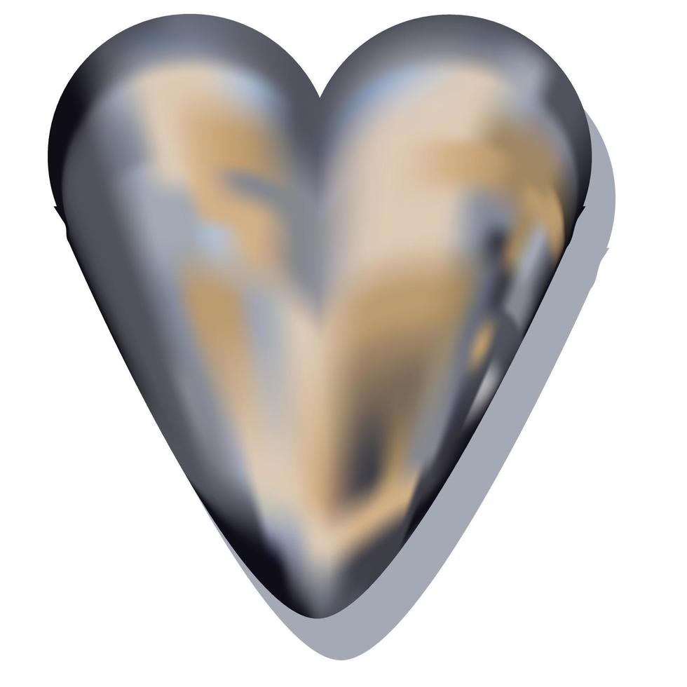 Abbildung des silbernen Herzens vektor