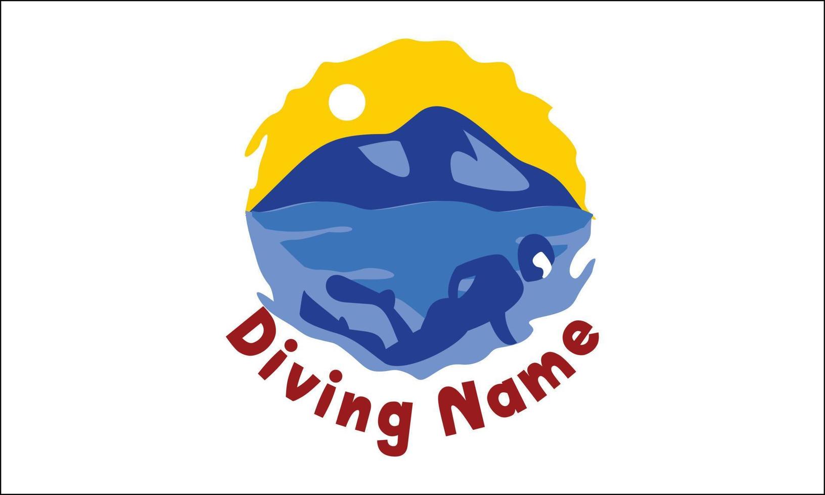 dykning snorkling logotyp vektor