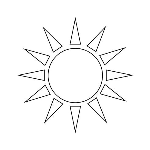 Zeichen der Sonne-Symbol vektor