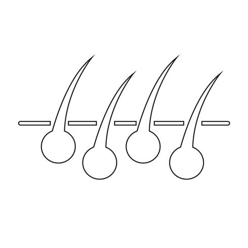 Zeichen der Haarikone vektor