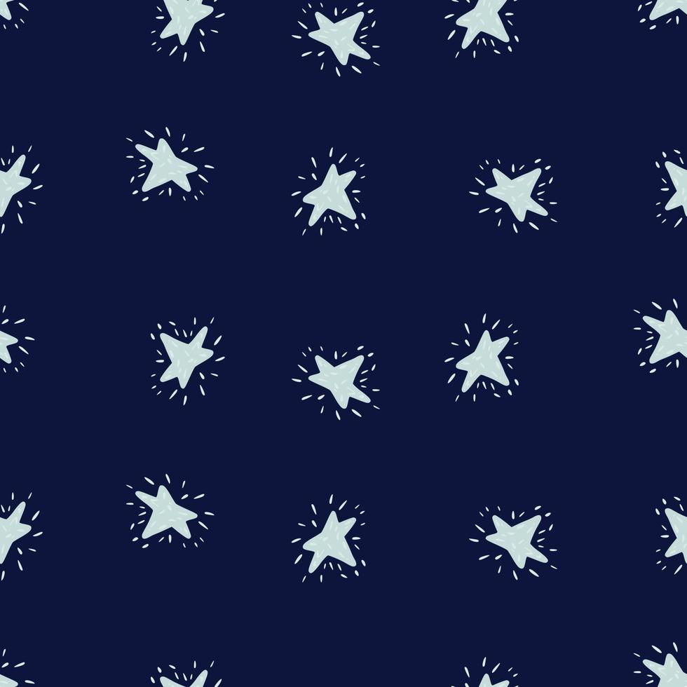 Sterne Musterdesign. hand gezeichneter hintergrundraum. vektor