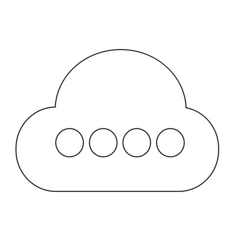 Sign of Cloud-ikonen vektor