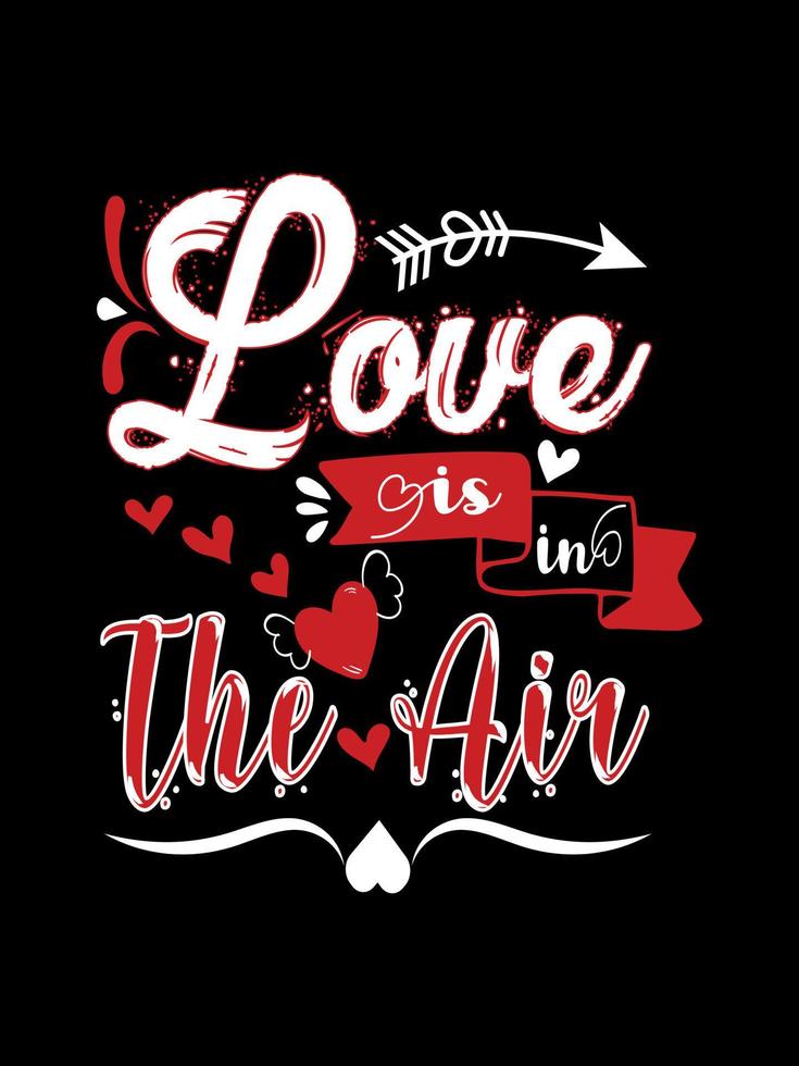 Valentinstag-Typografie-T-Shirt-Design vektor