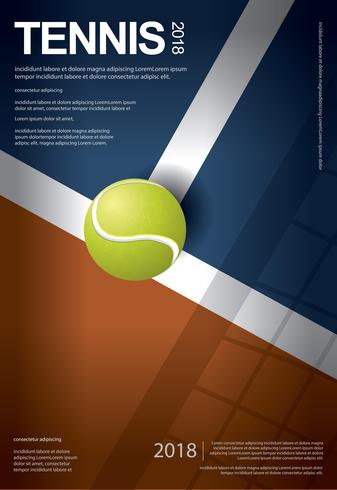 Tennis Championship Poster Vektor illustration