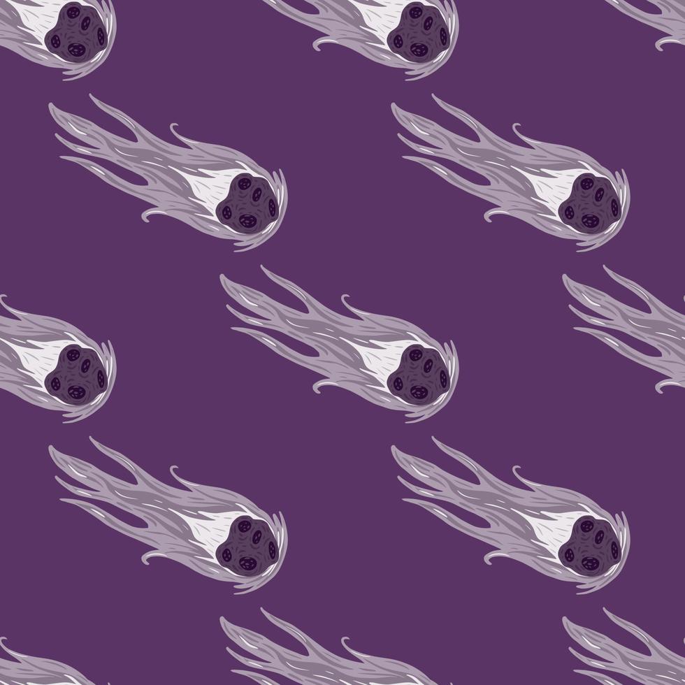 kometfluga sömlösa mönster. design meteoritregn. upprepas vektor