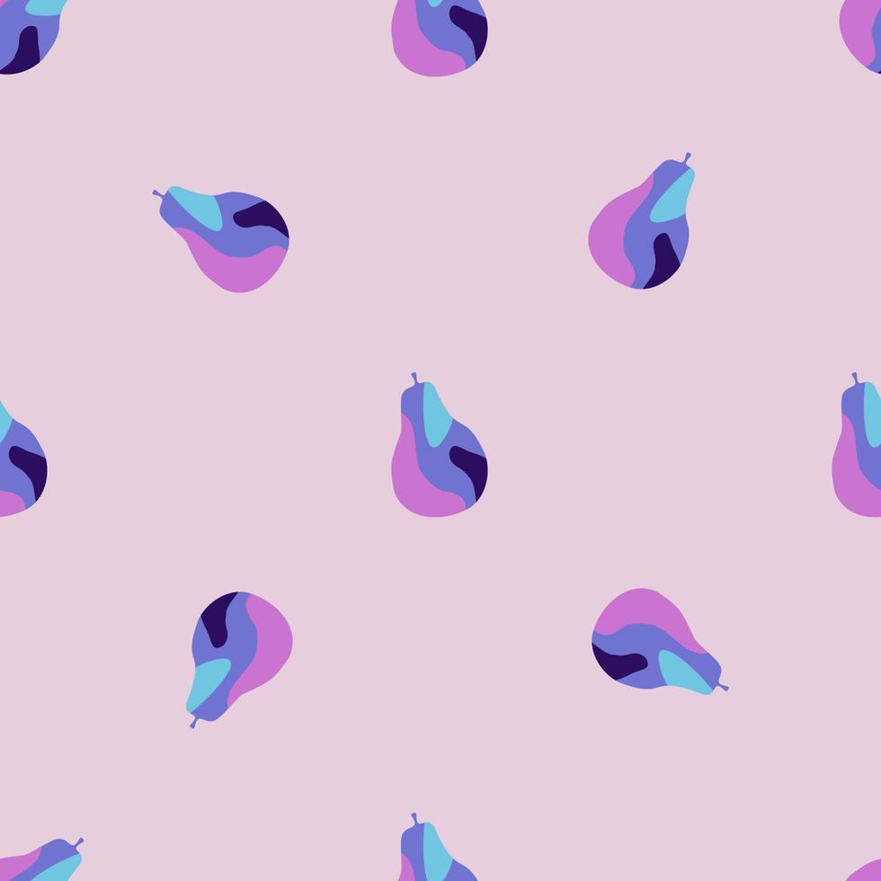 kreativa päron sömlösa mönster. abstrakt sommar frukt bakgrund. vektor
