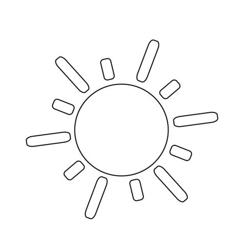 Zeichen der Sonne-Symbol vektor