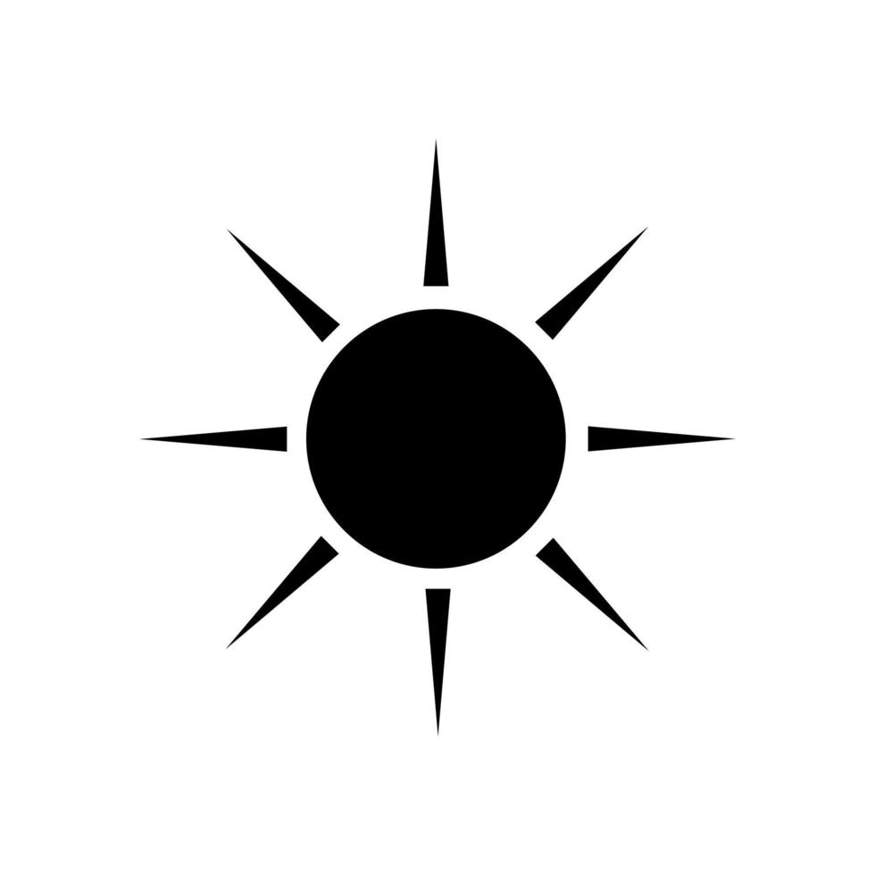 Sonne-Glyphe-Symbol. isolierte flache Vektorsymbolillustration an vektor