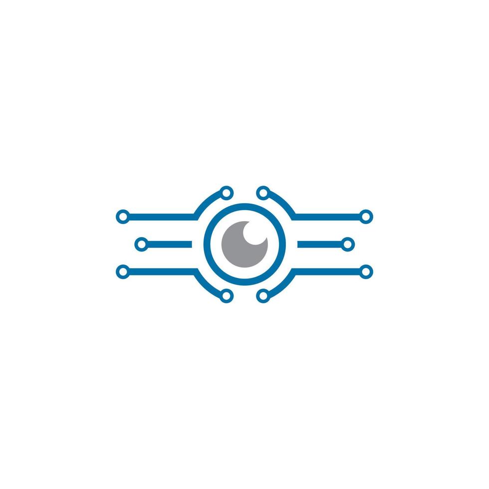 digital eye logotyp, eye tech logotyp vektor