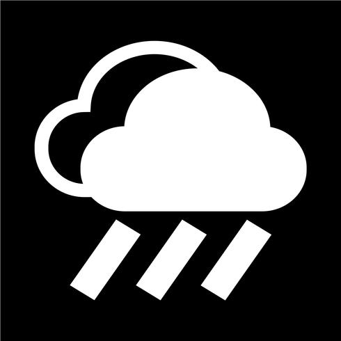 Wolkenregen-Symbol vektor