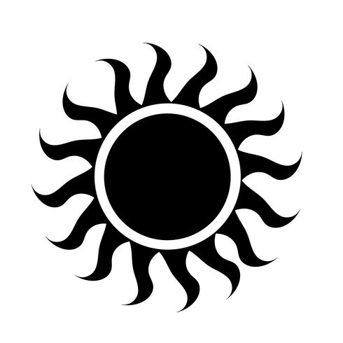 Zeichen der Sonne-Symbol vektor