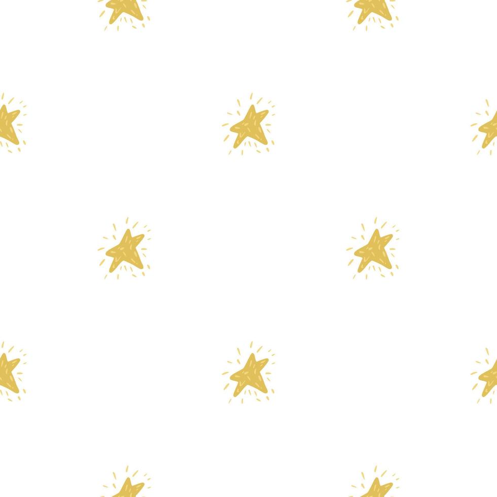 Sterne Musterdesign. hand gezeichneter hintergrundraum. vektor
