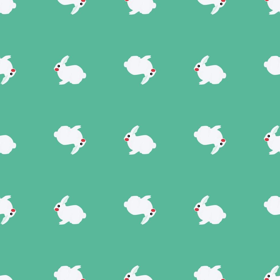 nahtloses muster des kaninchens. Haustiere auf buntem Hintergrund. vektorillustration für textilien. vektor