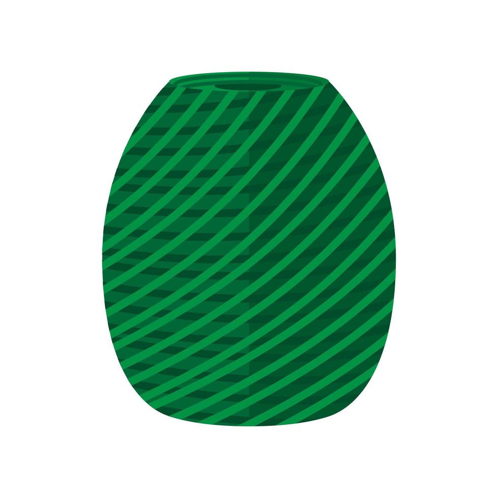 spole garn färg grön isolerad på vit bakgrund. undertråd för stickning i platt stil. vektor