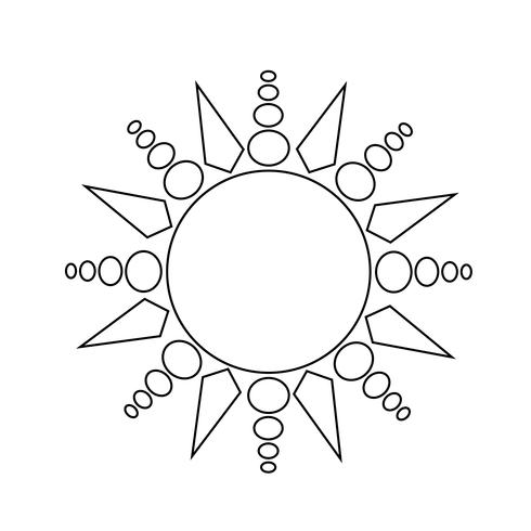 Zeichen der Sonne-Symbol vektor