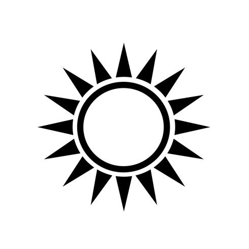 Zeichen der Sonne-Symbol vektor