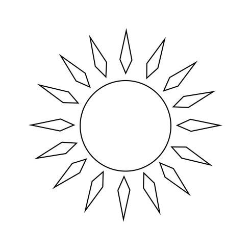 Zeichen der Sonne-Symbol vektor