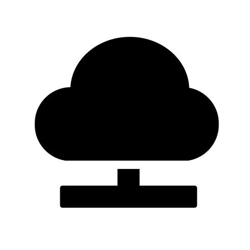 Zeichen der Cloud-Symbol vektor