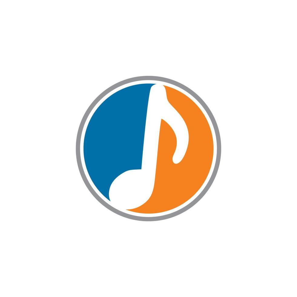 Musik-Logo, Melodie-Logo-Vektor vektor