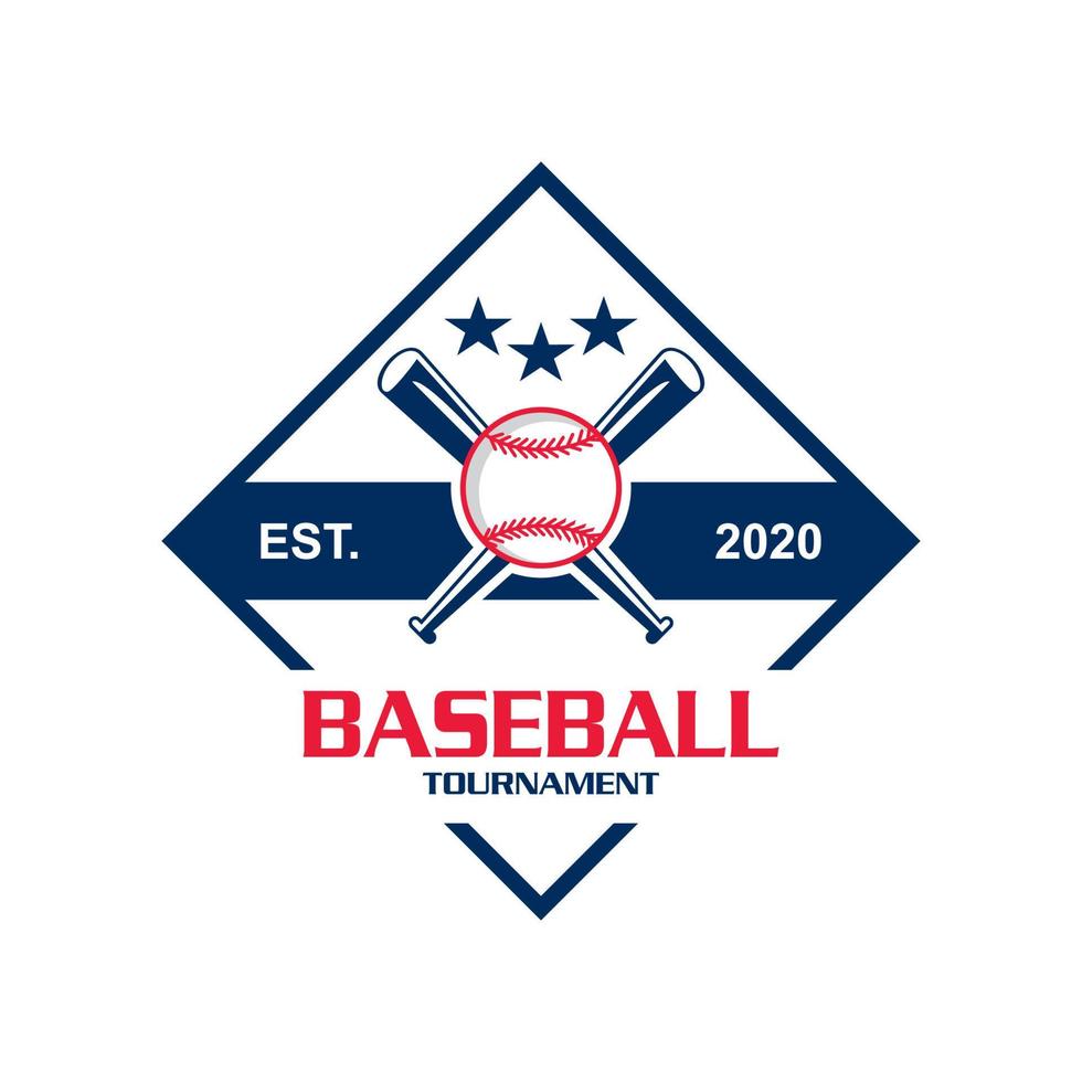 Baseball-Emblem-Logo, Sport-Logo vektor