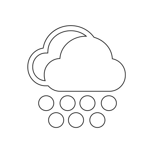 Cloud rain ikon vektor