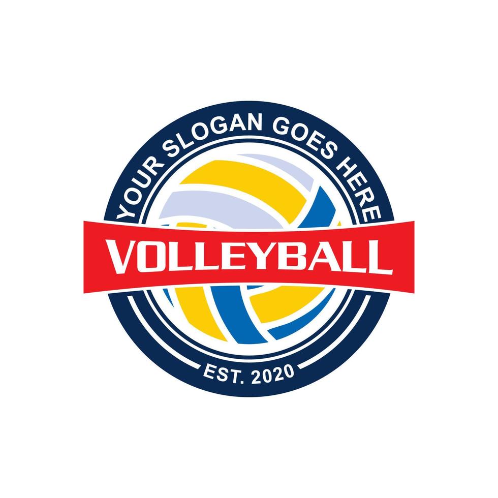 Volleyball-Emblem-Logo, Sport-Logo vektor