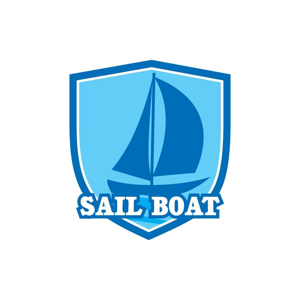 Segelboot-Logo, Bootslogo vektor