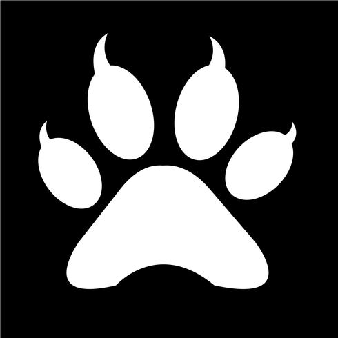 djurpaw print icon vektor