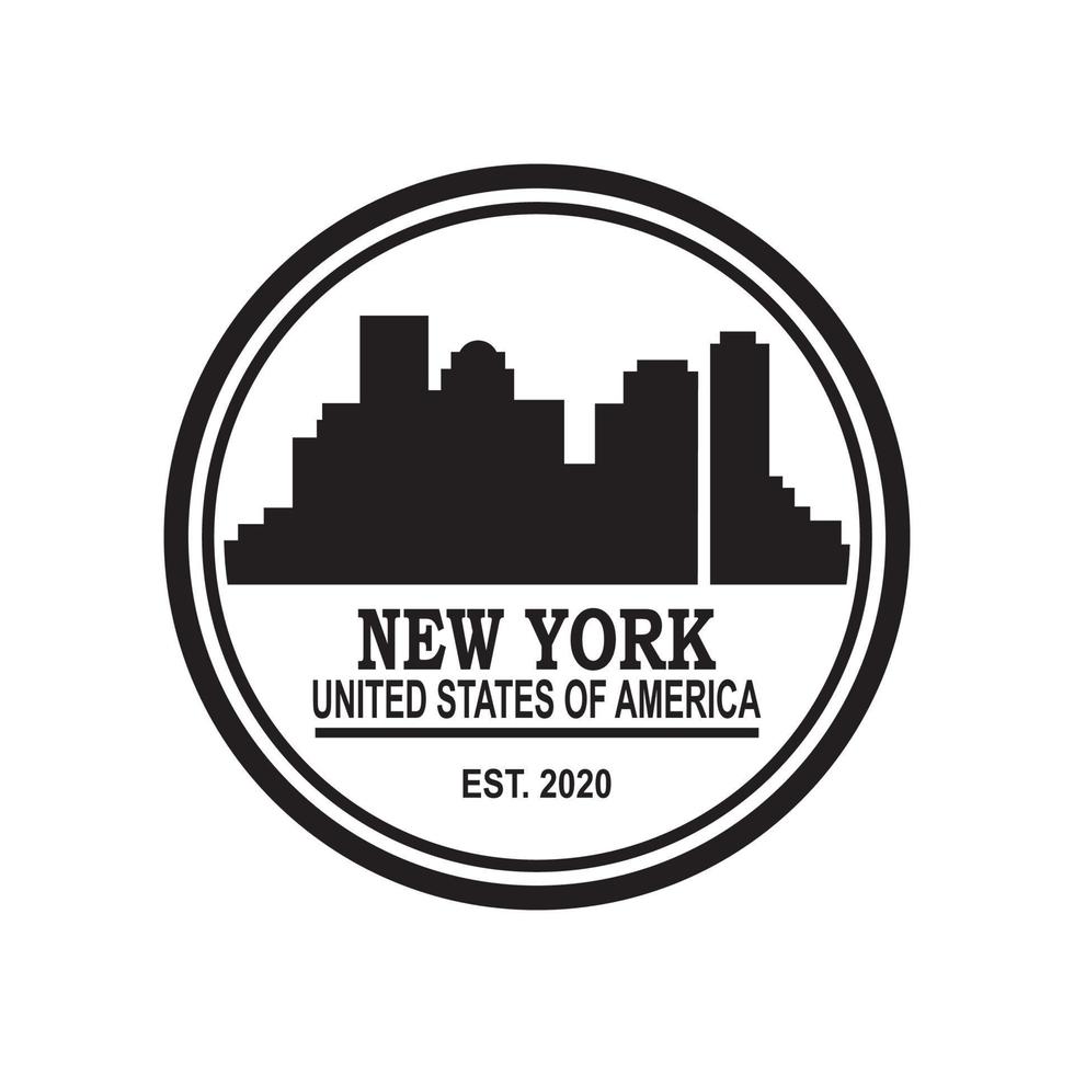 new york skyline silhouette vektor, wolkenkratzer logo vektor