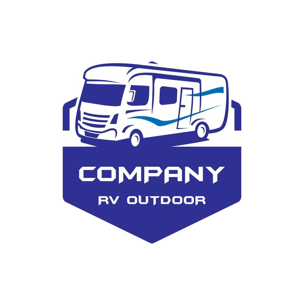 Wohnmobil-Outdoor-Logo, Reiselogo vektor
