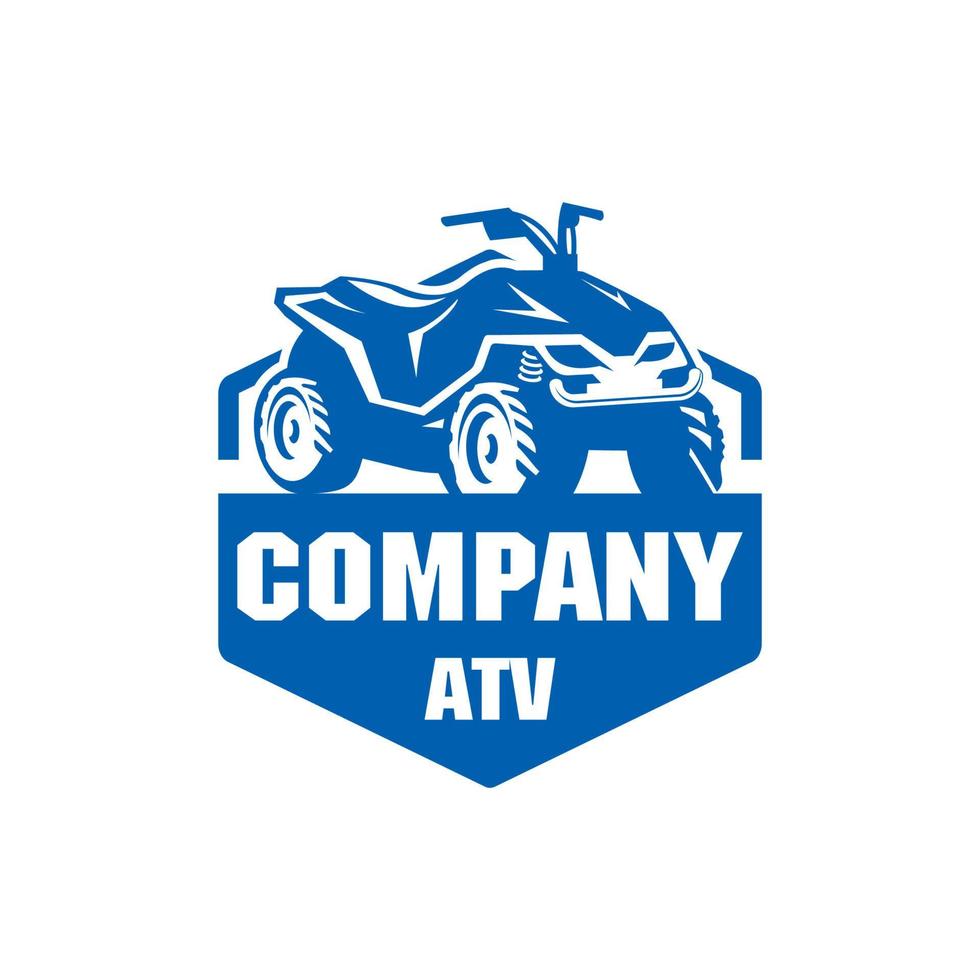 atv logotyp, fyrhjuling logotyp vektor