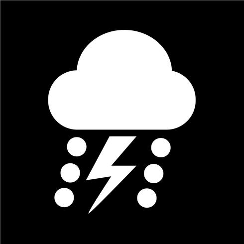 Wolkenregen-Symbol vektor
