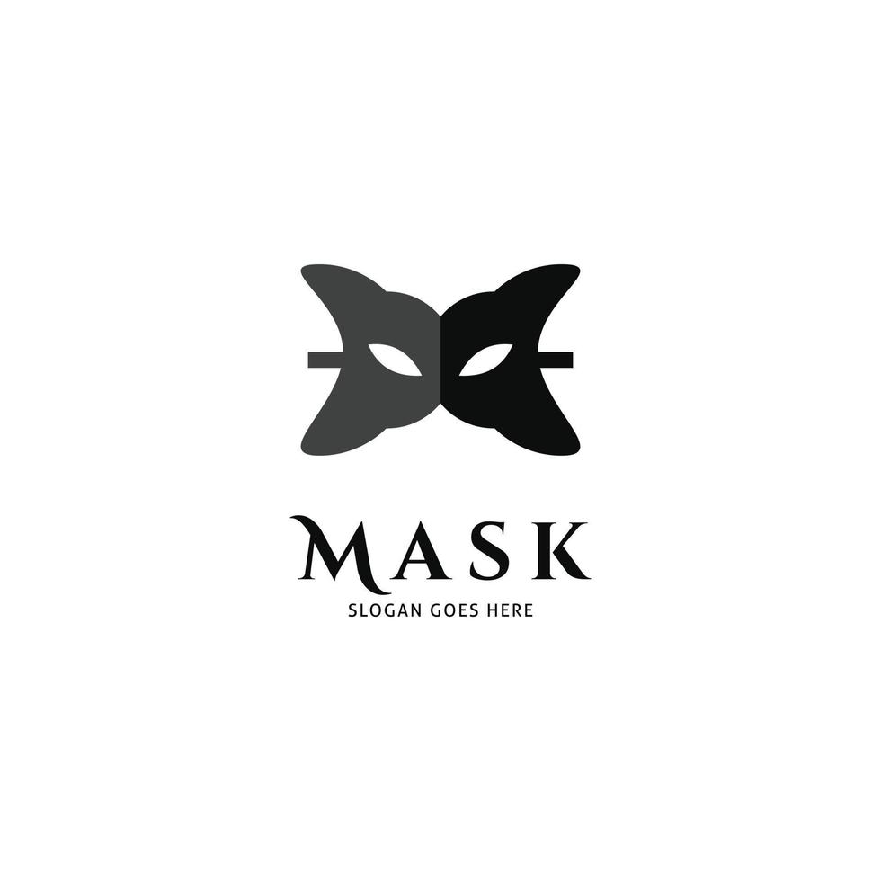 Maskensymbol Vektor Logo Vorlage Illustration Design