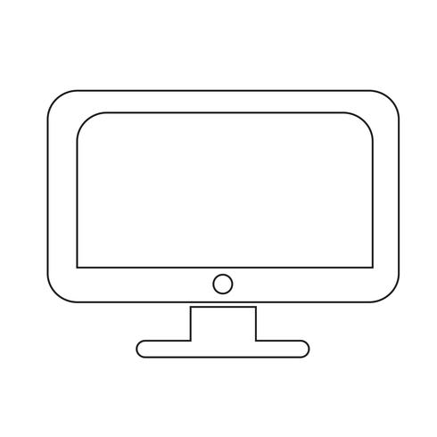 Desktop-Computer-Symbol vektor